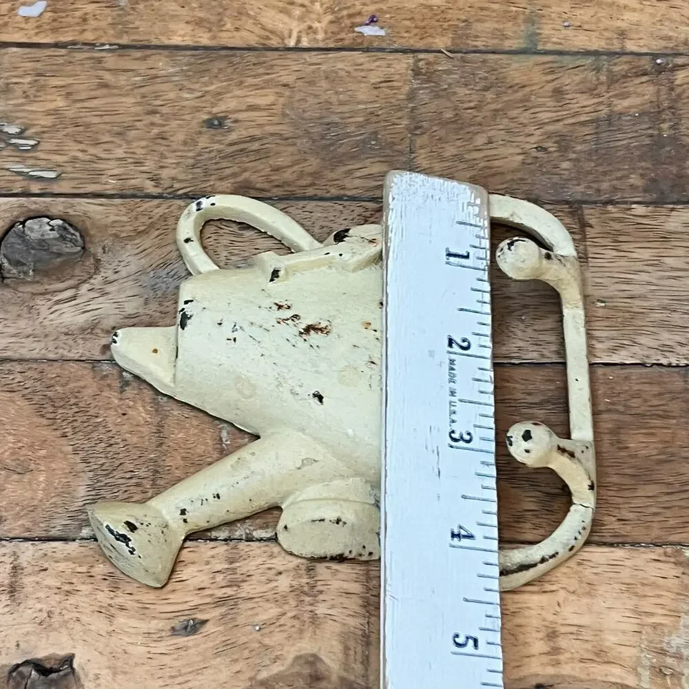 Watering Can Wall Hook Cast Iron Leash Key Towel Coat Hanger Rustic Antique